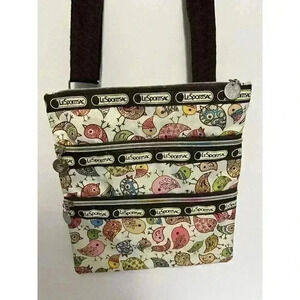 LeSportsac Y2K Bird Print Triple Zip Crossbody Bag
